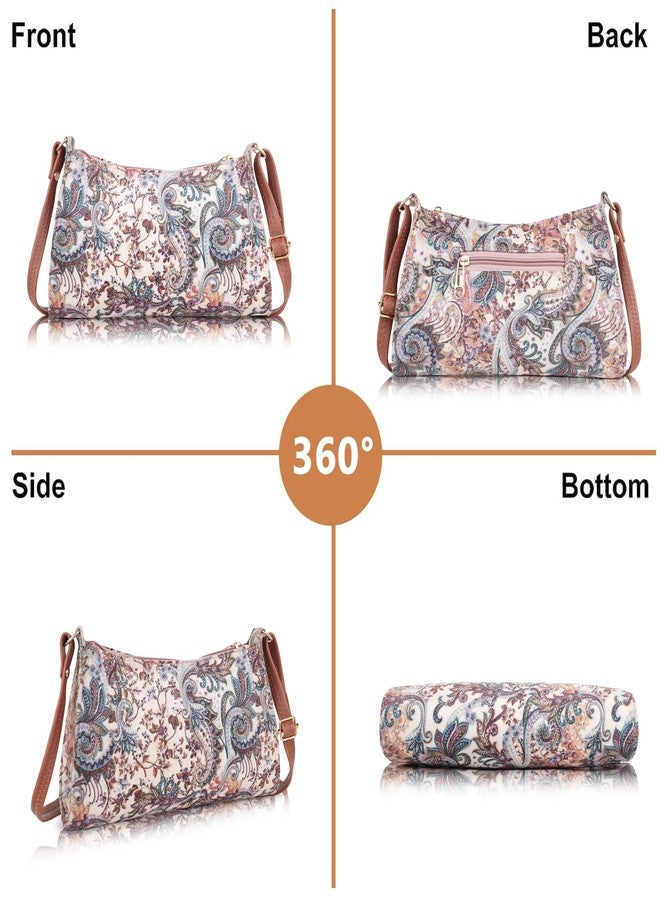 DANIEL CLARK Sling Bag for Women and Girls, Floral Print, Multicolor - Image 5